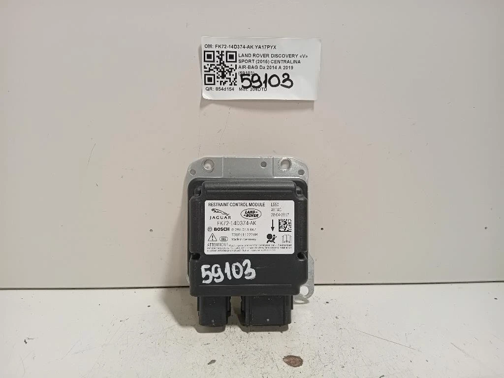 Centralina Air-bag FK72-14D374-AK Land Rover Discovery V Sport 2015