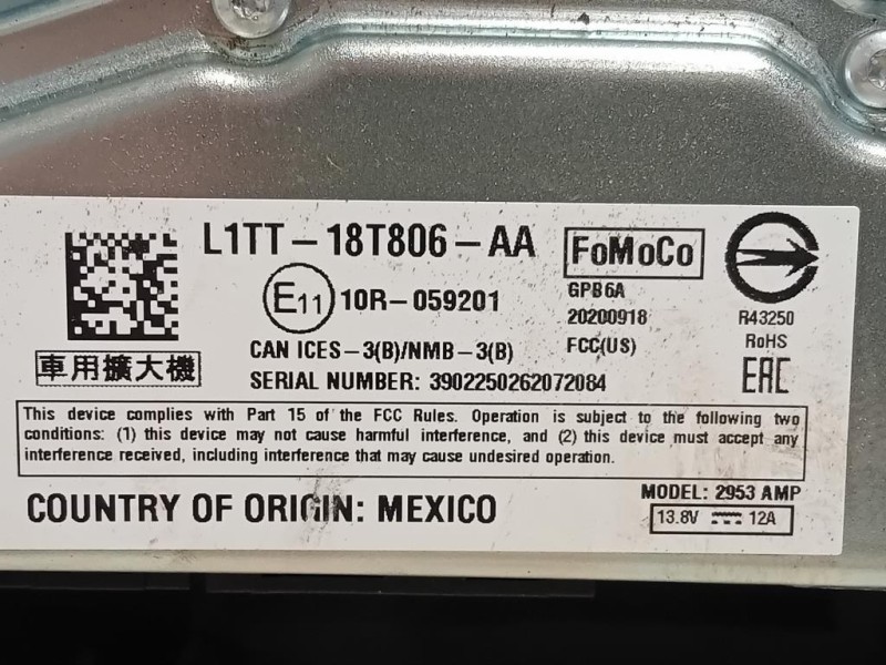 Centralina Amplificatore Acustico L1TT-18T806-AA Ford Fiesta VII 2017