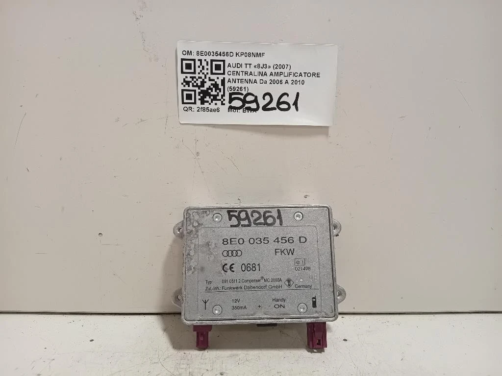 Centralina Amplificatore Antenna 8E0035456D Audi TT 8J3 2007