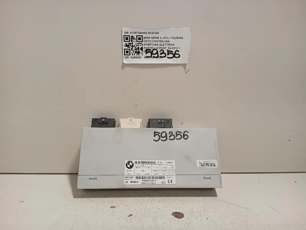 Centralina Apertura Elettrica Portello POST 61357388490 Bmw Serie 3 F31 Touring 2012