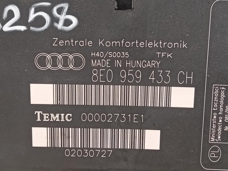 Centralina Comfort 8E0959433CH Audi A4 8EC 2005
