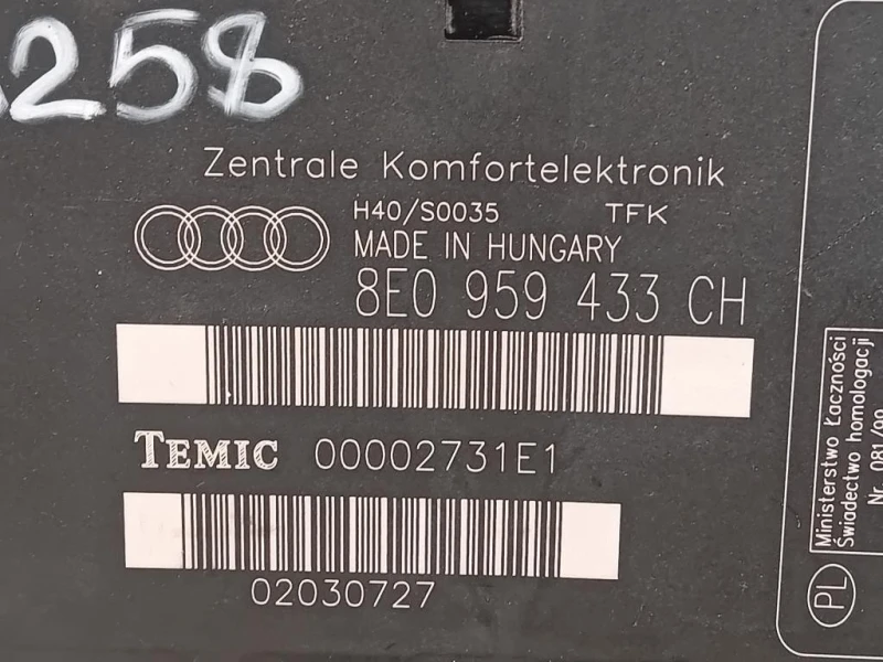 Centralina Comfort 8E0959433CH Audi A4 8EC 2005