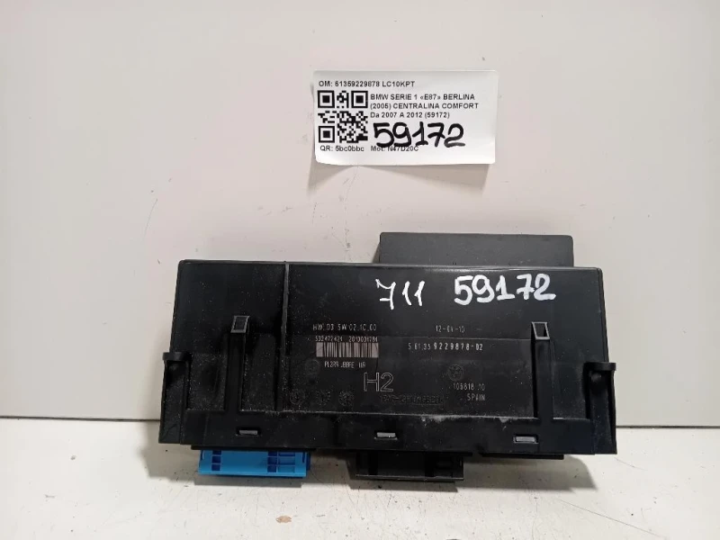 Centralina Comfort 61359229878 Bmw Serie 1 E87 Berlina 2005