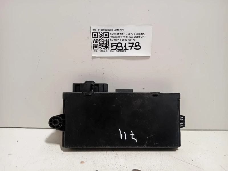 Centralina Comfort 61359226238 Bmw Serie 1 E87 Berlina 2005
