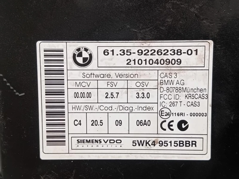 Centralina Comfort 61359226238 Bmw Serie 1 E87 Berlina 2005