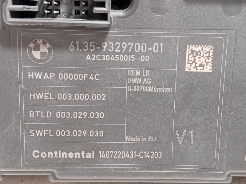 Centralina Comfort 61359329700 Bmw Serie 1 F20 Berlina 2012