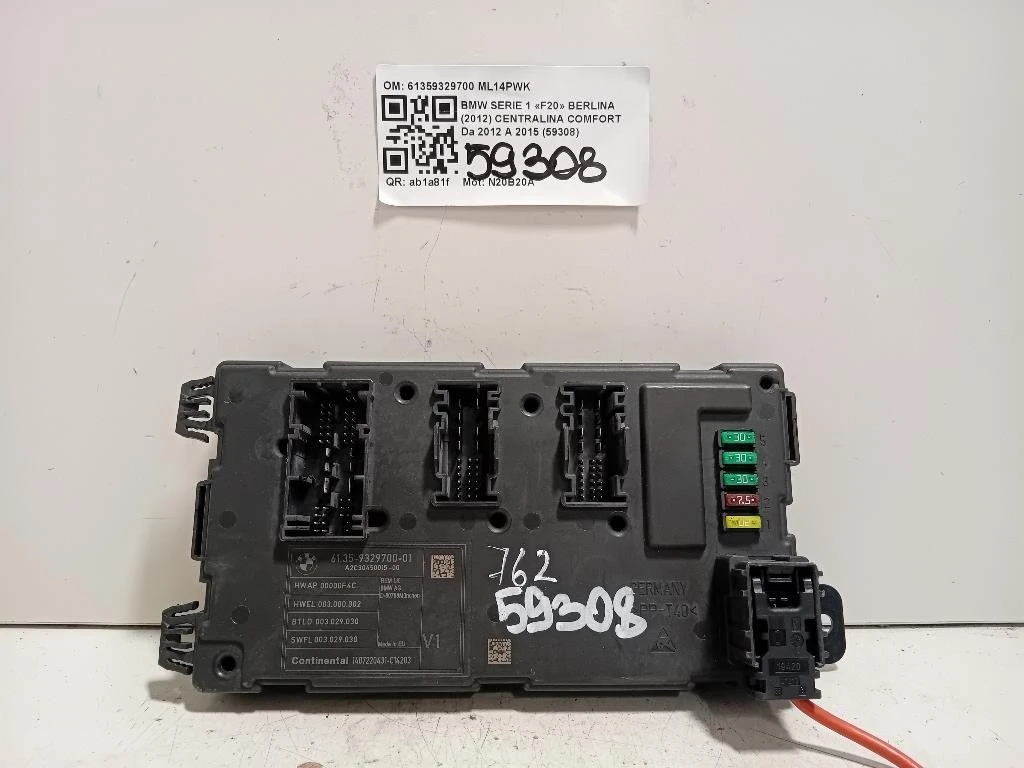 Centralina Comfort 61359329700 Bmw Serie 1 F20 Berlina 2012