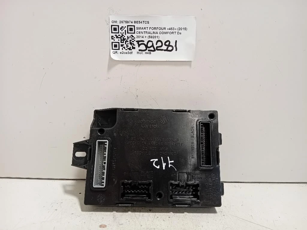 Centralina Comfort 2675974 Smart Forfour 453 2015