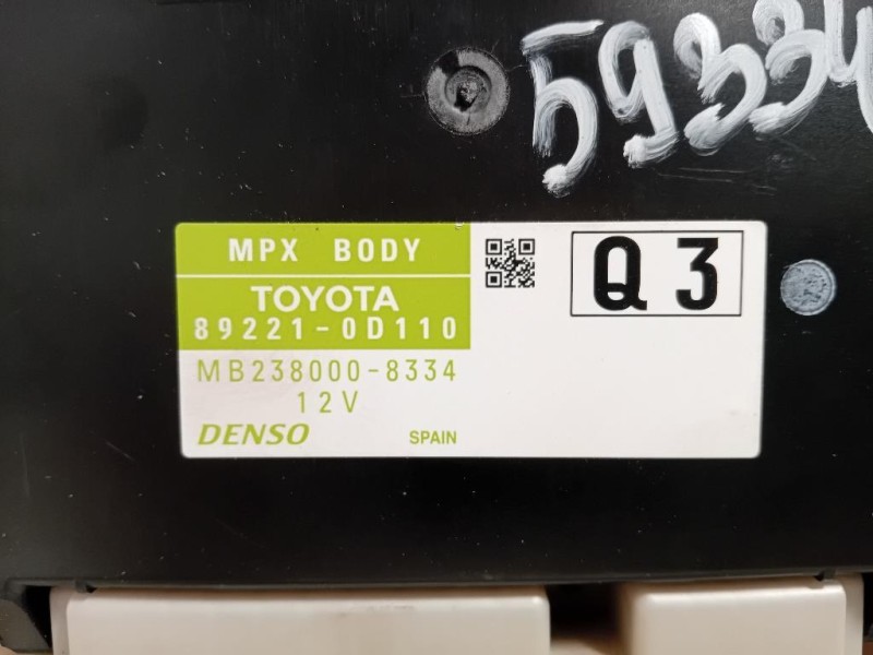 Centralina Comfort 89221-OD110 Toyota Yaris IV 2014
