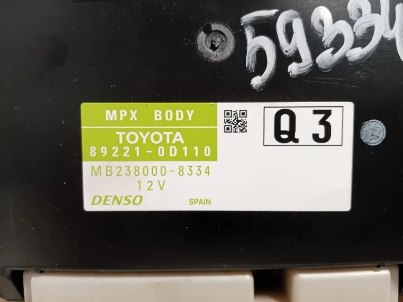 Centralina Comfort 89221-OD110 Toyota Yaris IV 2014