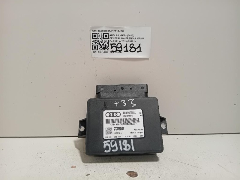 Centralina Freno A MANO 8K0907801J Audi A4 8K2 2012