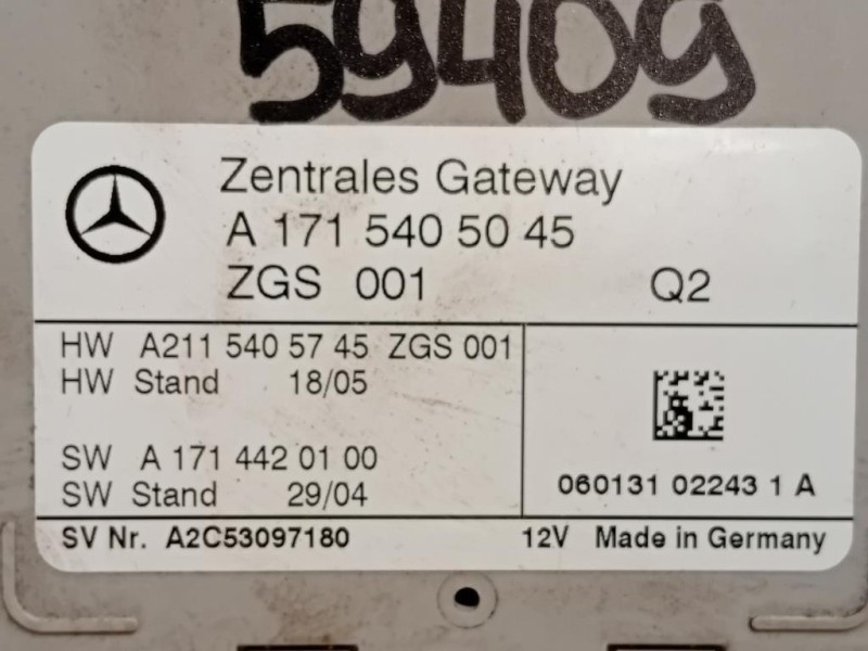 Centralina Gateway A1715405045 Mercedes Classe SLK R171 2004