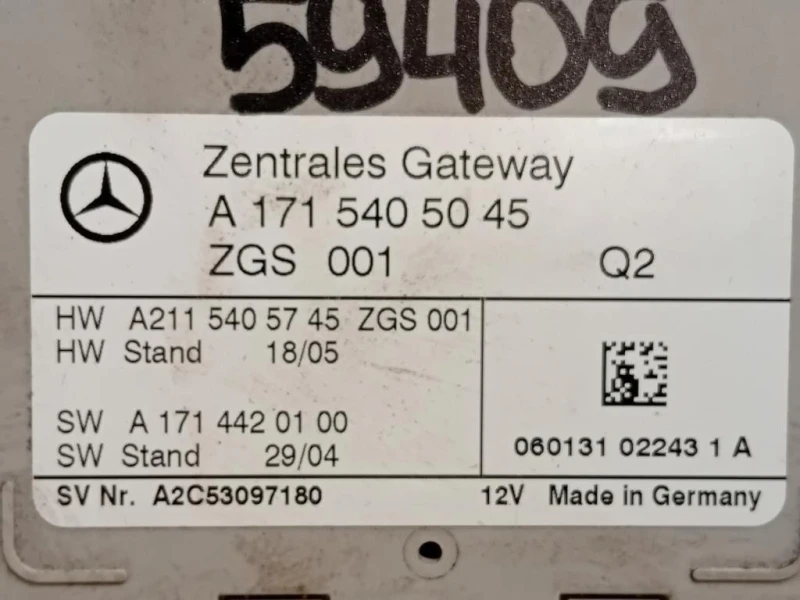 Centralina Gateway A1715405045 Mercedes Classe SLK R171 2004