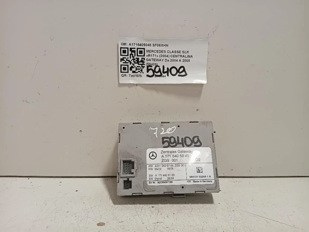 Centralina Gateway A1715405045 Mercedes Classe SLK R171 2004