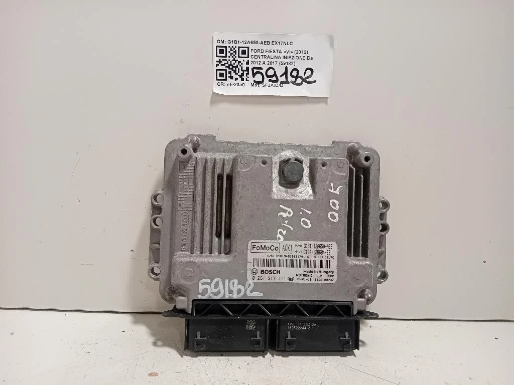 Centralina Iniezione G1B1-12A650-AEB Ford Fiesta VI 2012