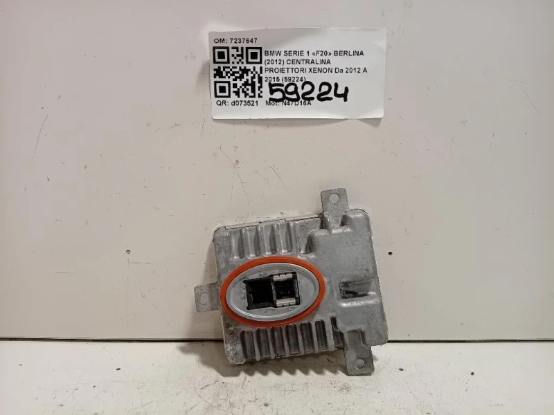 Centralina Proiettori Xenon 7237647 Bmw Serie 1 F20 Berlina 2012