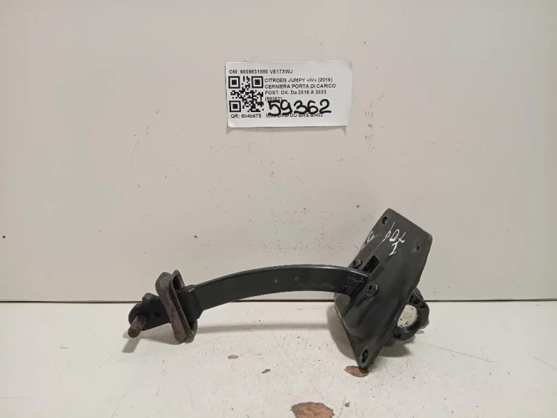 Cerniera Porta DI Carico POST DX 9809831880 Citroen Jumpy IV 2016