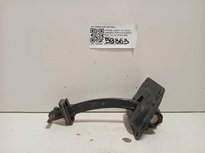 Cerniera Porta DI Carico POST SX 9809831880 Citroen Jumpy IV 2016