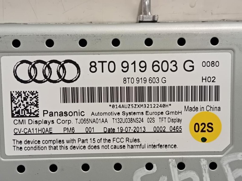 Display Multimediale 8T0919603G Audi A5 8TA Sportback 2012