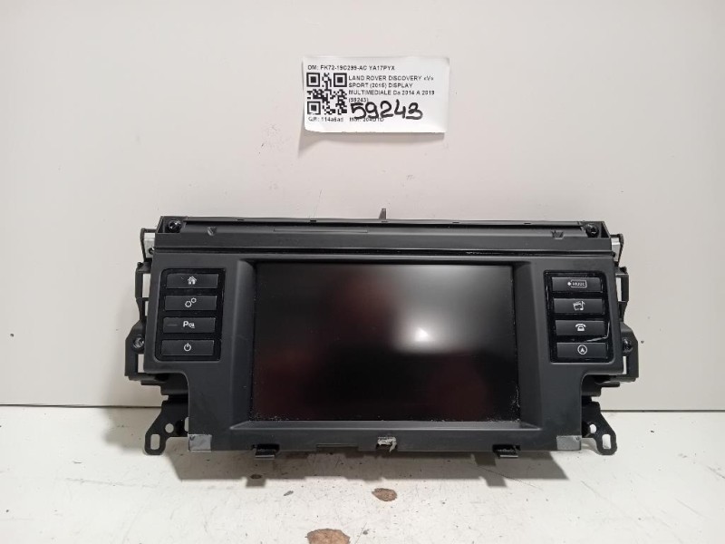 Display Multimediale FK72-19C299-AC Land Rover Discovery V Sport 2015