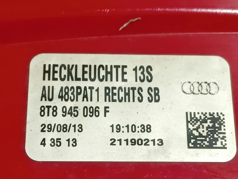 Fanale POST DX 8T8945096F Audi A5 8TA Sportback 2012