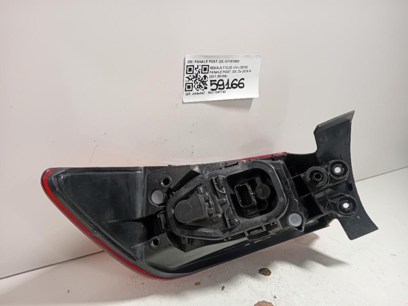 Fanale POST DX FANALE POST DX Renault CLIO IV 2016