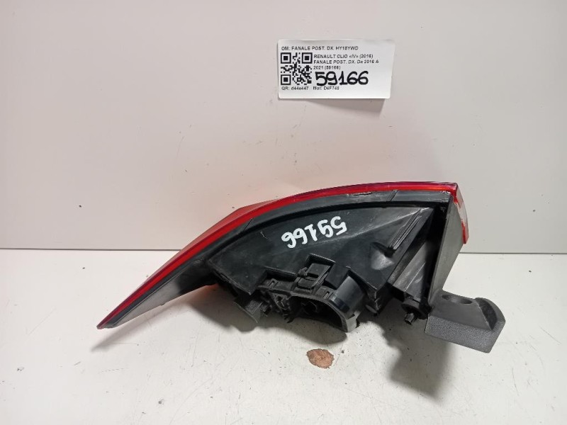 Fanale POST DX FANALE POST DX Renault CLIO IV 2016