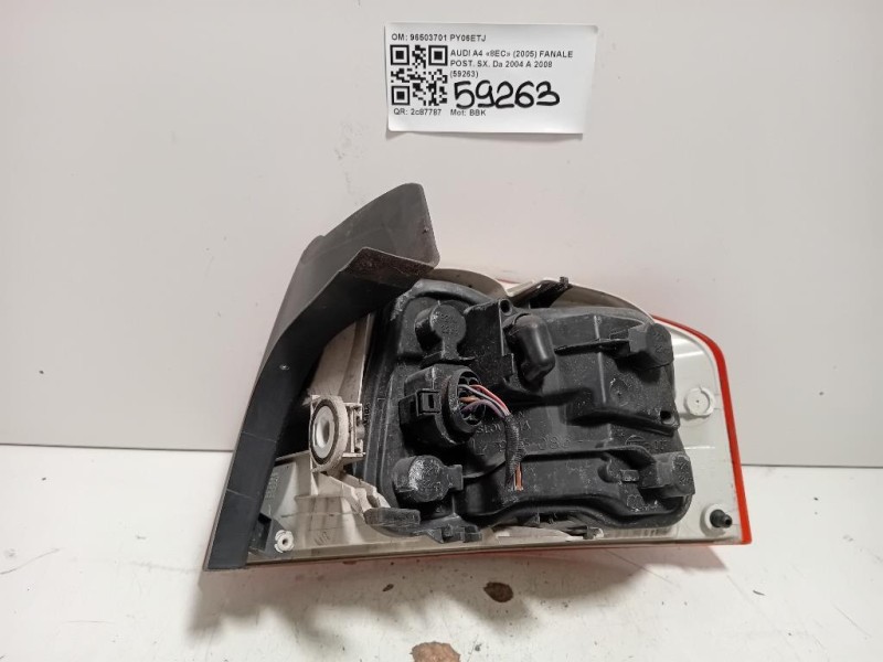 Fanale POST SX 96503701 Audi A4 8EC 2005