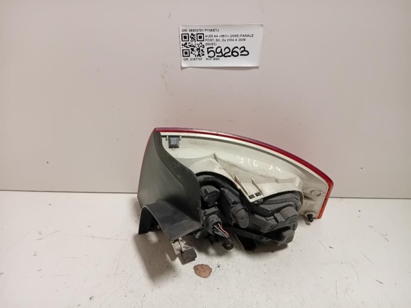 Fanale POST SX 96503701 Audi A4 8EC 2005