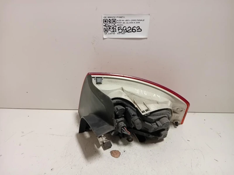Fanale POST SX 96503701 Audi A4 8EC 2005