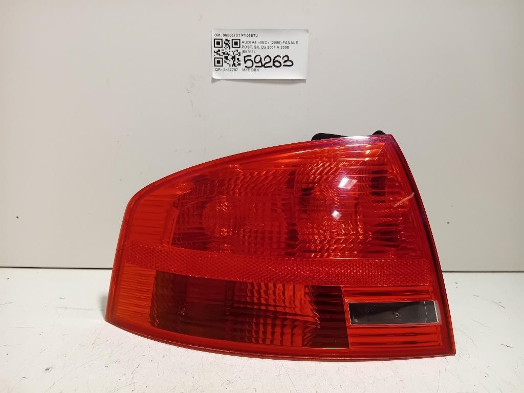 Fanale POST SX 96503701 Audi A4 8EC 2005