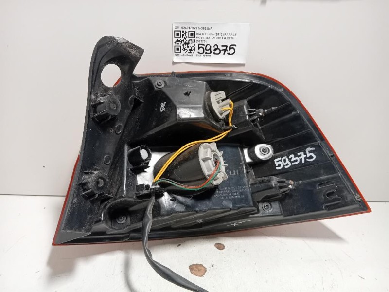 Fanale POST SX 92401-1W2 Kia RIO III 2012