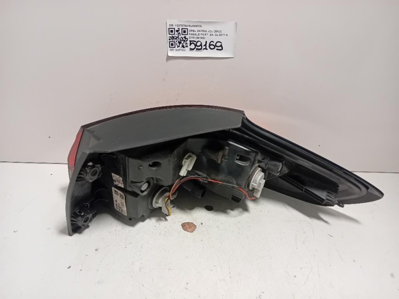 Fanale POST SX 13278784 Opel Zafira C 2012