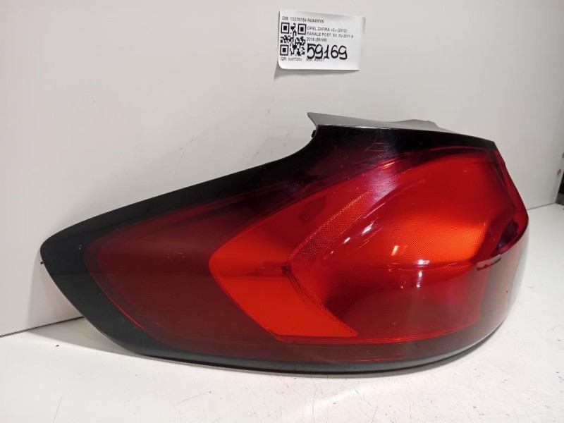 Fanale POST SX 13278784 Opel Zafira C 2012