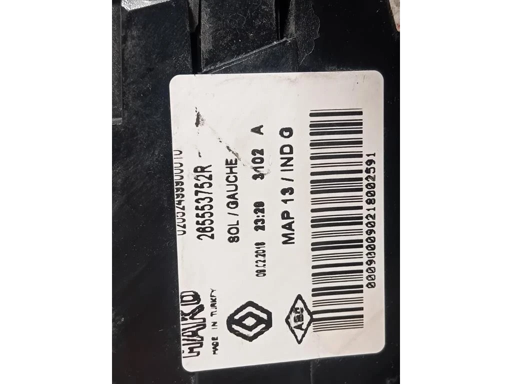 Fanale POST SX 265553752R Renault CLIO IV 2016
