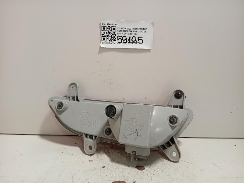 Fanale Retronebbia POST DX 92405-1K0 Hyundai IX20 2011