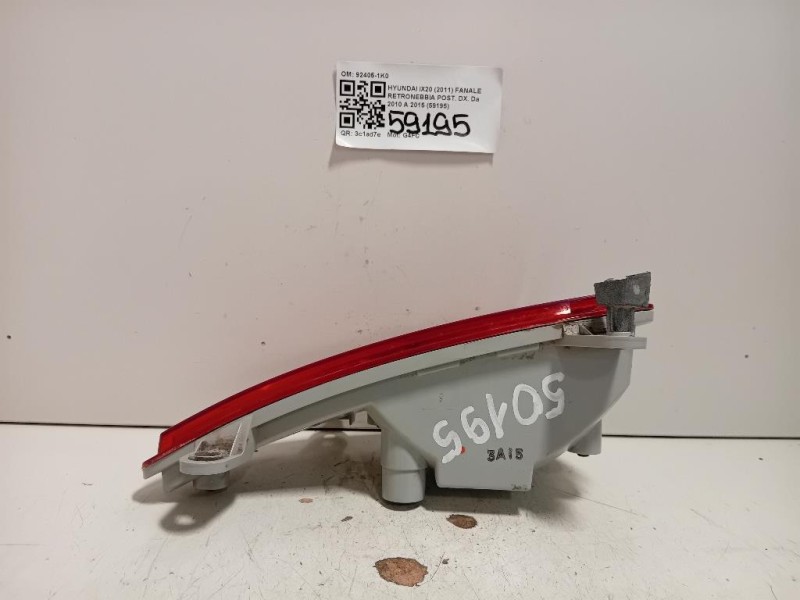 Fanale Retronebbia POST DX 92405-1K0 Hyundai IX20 2011