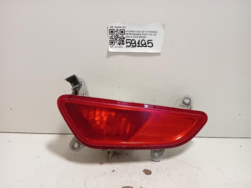 Fanale Retronebbia POST DX 92405-1K0 Hyundai IX20 2011