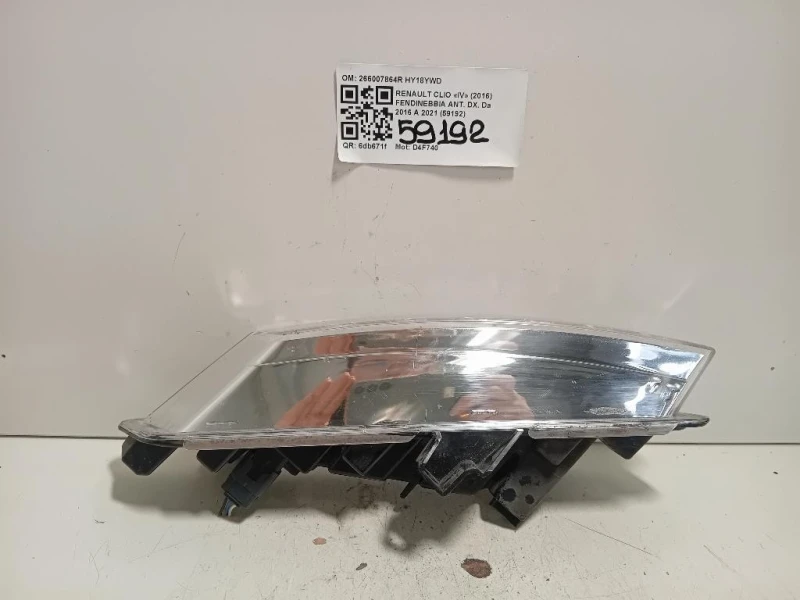 Fendinebbia ANT DX 266007864R Renault CLIO IV 2016