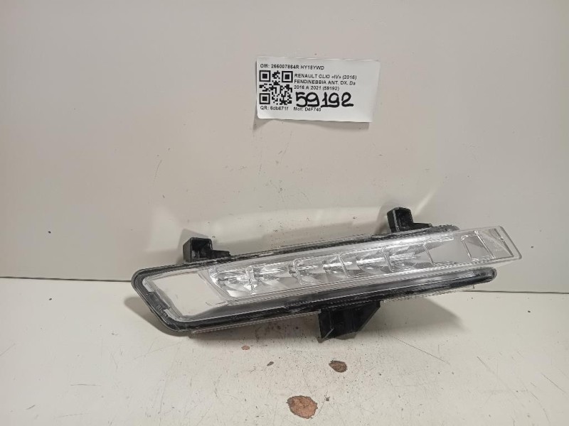 Fendinebbia ANT DX 266007864R Renault CLIO IV 2016