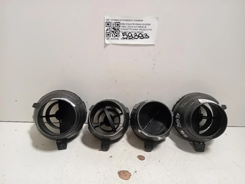 KIT Griglie Condotto ARIA Cruscotto 121090210121090210 Mini Countryman Cooper R60 2010