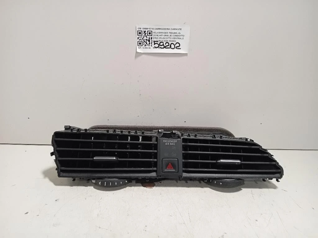 KIT Griglie Condotto ARIA Cruscotto Centrale 5NB815735 Volkswagen Tiguan II 2016