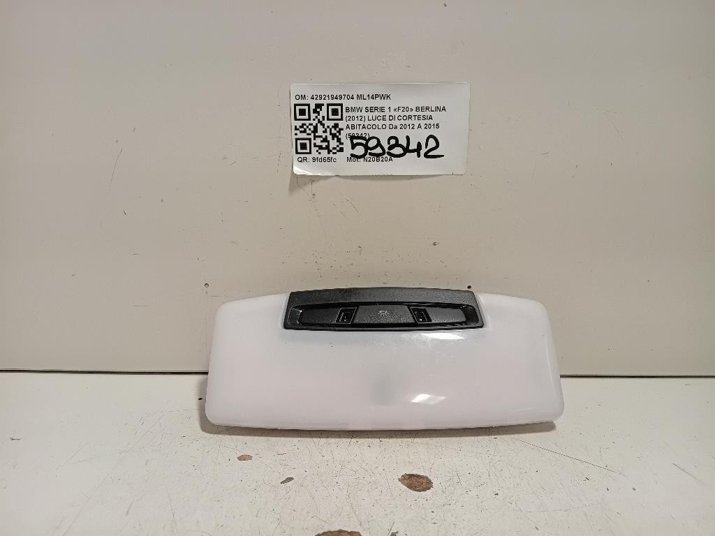 LUCE DI Cortesia Abitacolo 42921949704 Bmw Serie 1 F20 Berlina 2012