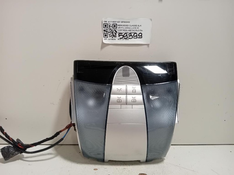 LUCE DI Cortesia Abitacolo A1718201401 Mercedes Classe SLK R171 2004