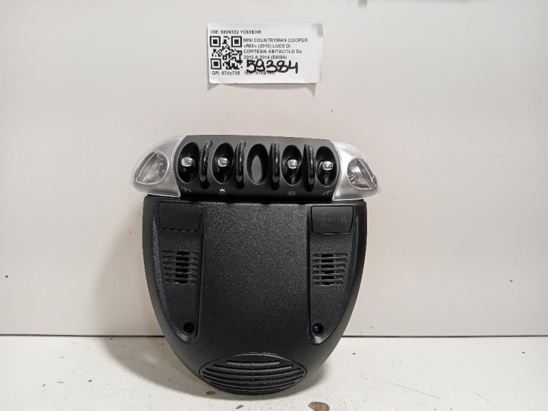 LUCE DI Cortesia Abitacolo 9806332 Mini Countryman Cooper R60 2010