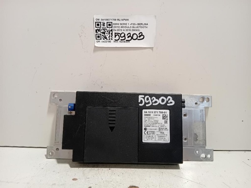 Modulo Bluetooth 84109371789 Bmw Serie 1 F20 Berlina 2012