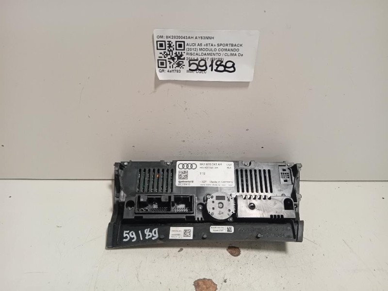 Modulo Comando Riscaldamento Clima 8K2820043AH Audi A5 8TA Sportback 2012