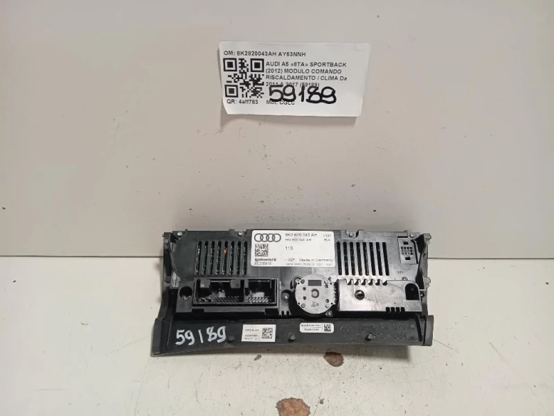 Modulo Comando Riscaldamento Clima 8K2820043AH Audi A5 8TA Sportback 2012