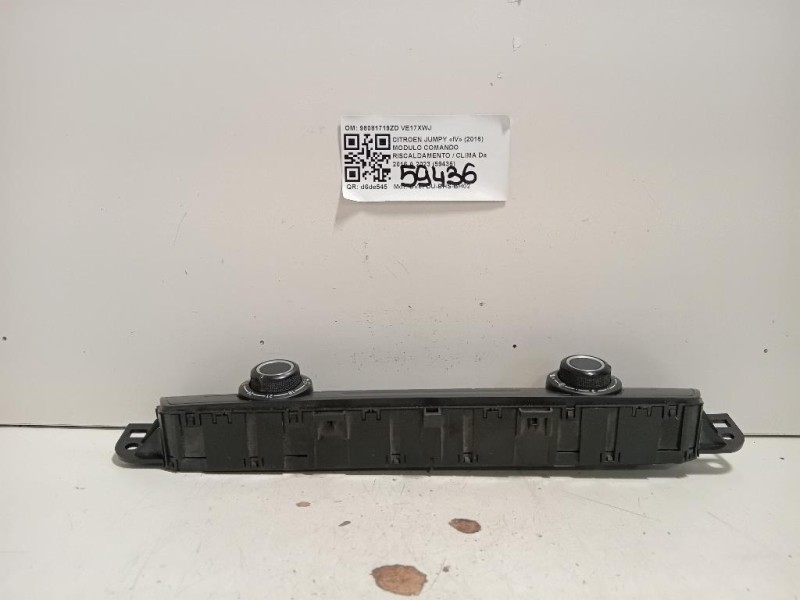 Modulo Comando Riscaldamento Clima 98081719ZD Citroen Jumpy IV 2016