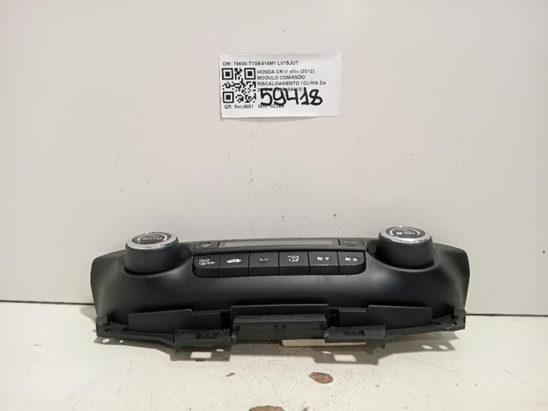 Modulo Comando Riscaldamento Clima 79600-T1GE414M1 Honda CR-V IV 2012